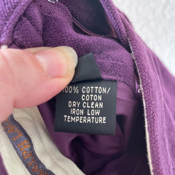 Ralph Lauren Black Label Purple Cotton Velvet Pants Size 4 - Picture 9 of 11